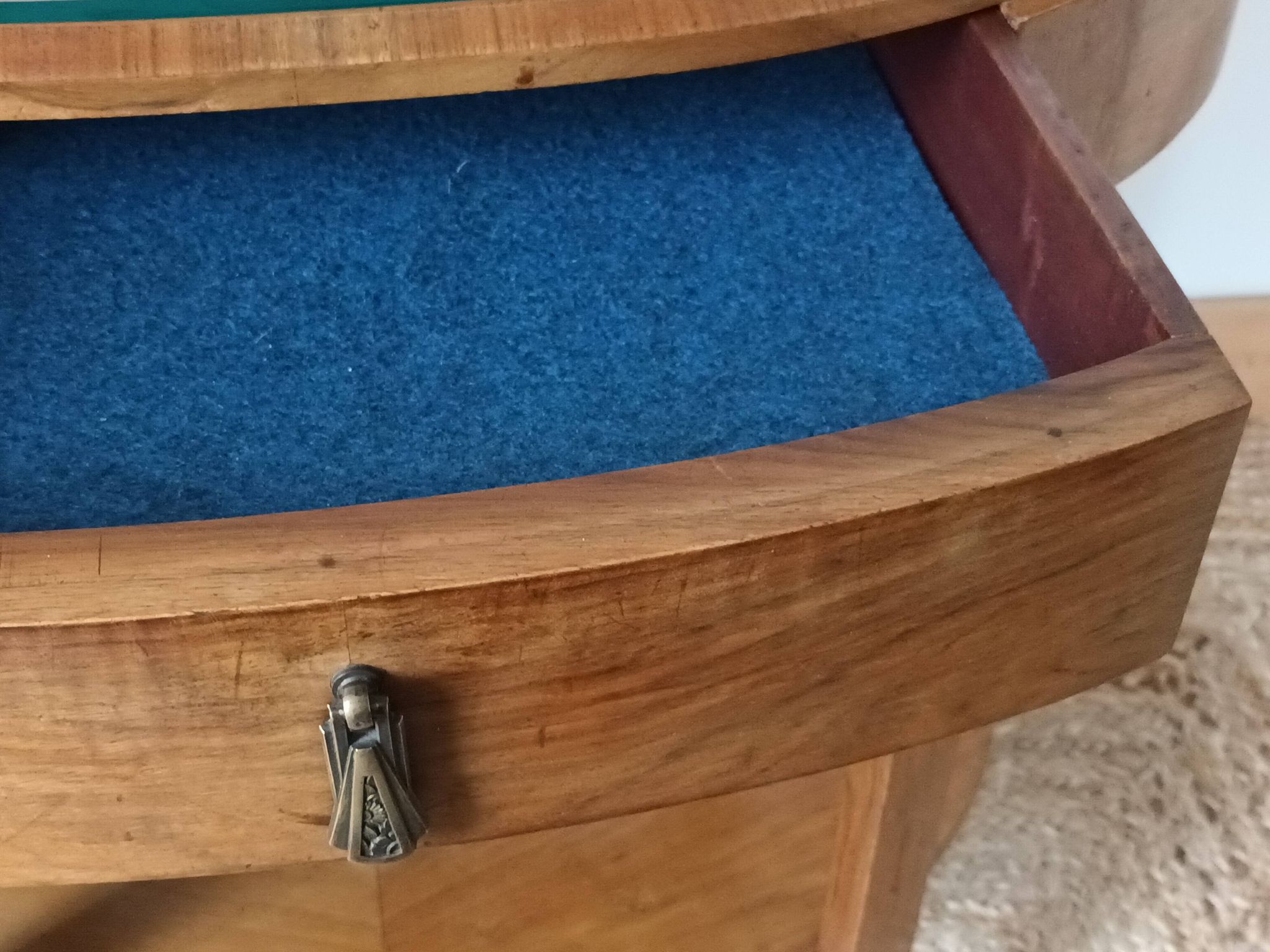 Walnut Art Deco side table 1930