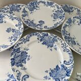 Set of 8 Terre de Fer Saint Amand & Hamage Snowball Plates