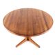 Table à manger extensible ronde 'Arden' 2x - teck - style mid-century moderne