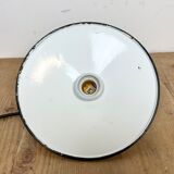 Industrial green enamel pendant light, 1970s