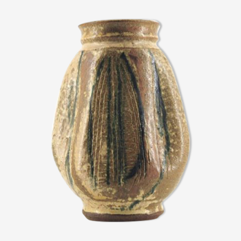 Vase vintage en céramique dans les tons terre, du Danemark