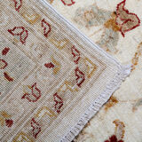 Large Ivory-cream Zielger Rug Handwoven Oriental Floral Carpet 199x292cm