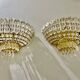 Set 4 crystal wall light gilded structure