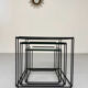 Lot of 3 vintage 1970s design nesting coffee tables by Max Sauze.