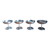 4 stainless steel ice cream cups