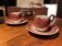 Duo of rose button cups – Luneville