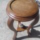 Solid walnut pedestal table with bronze plume, Napoleon III period