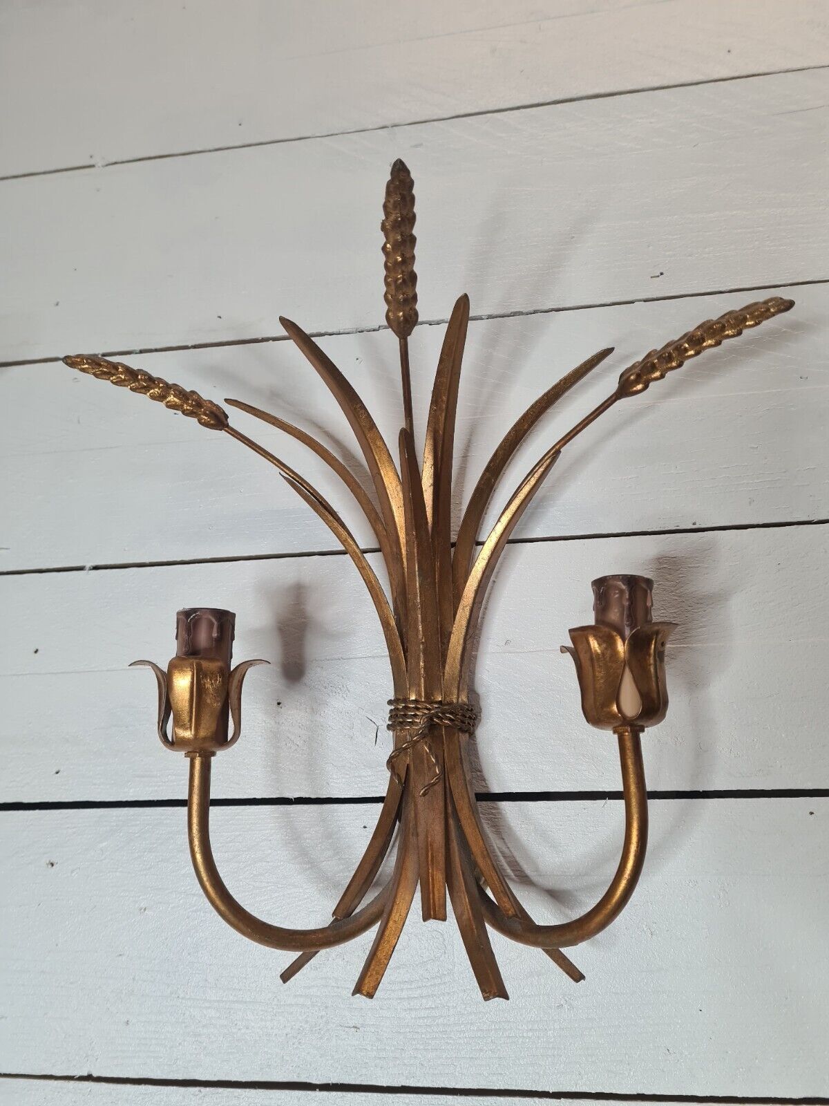 Sconces to ears of wheat and golden foliage