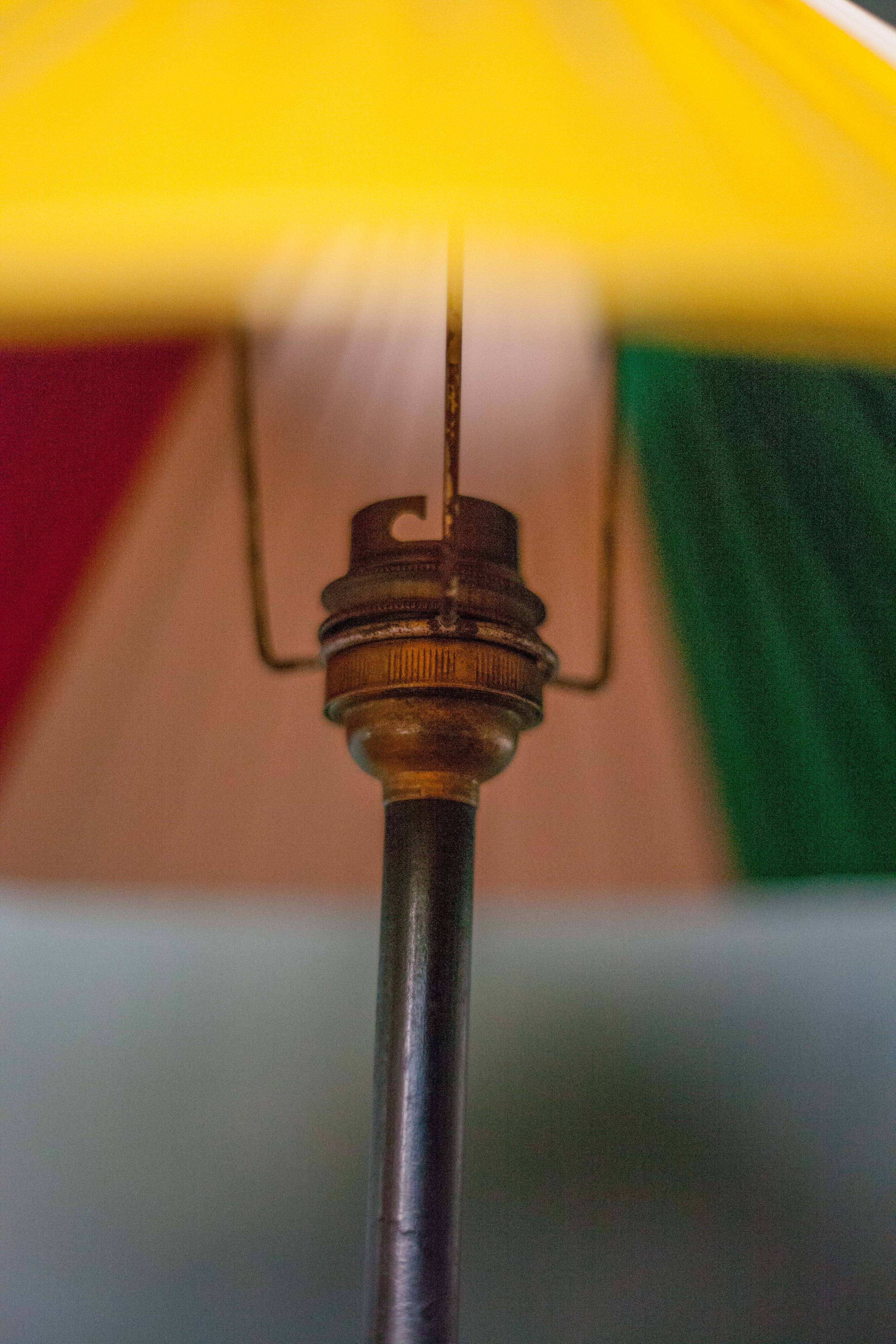 Vintage tripod lamp, bedside lamp, table lamp, rockabilly, retro, scoubidou son lamp, decoration