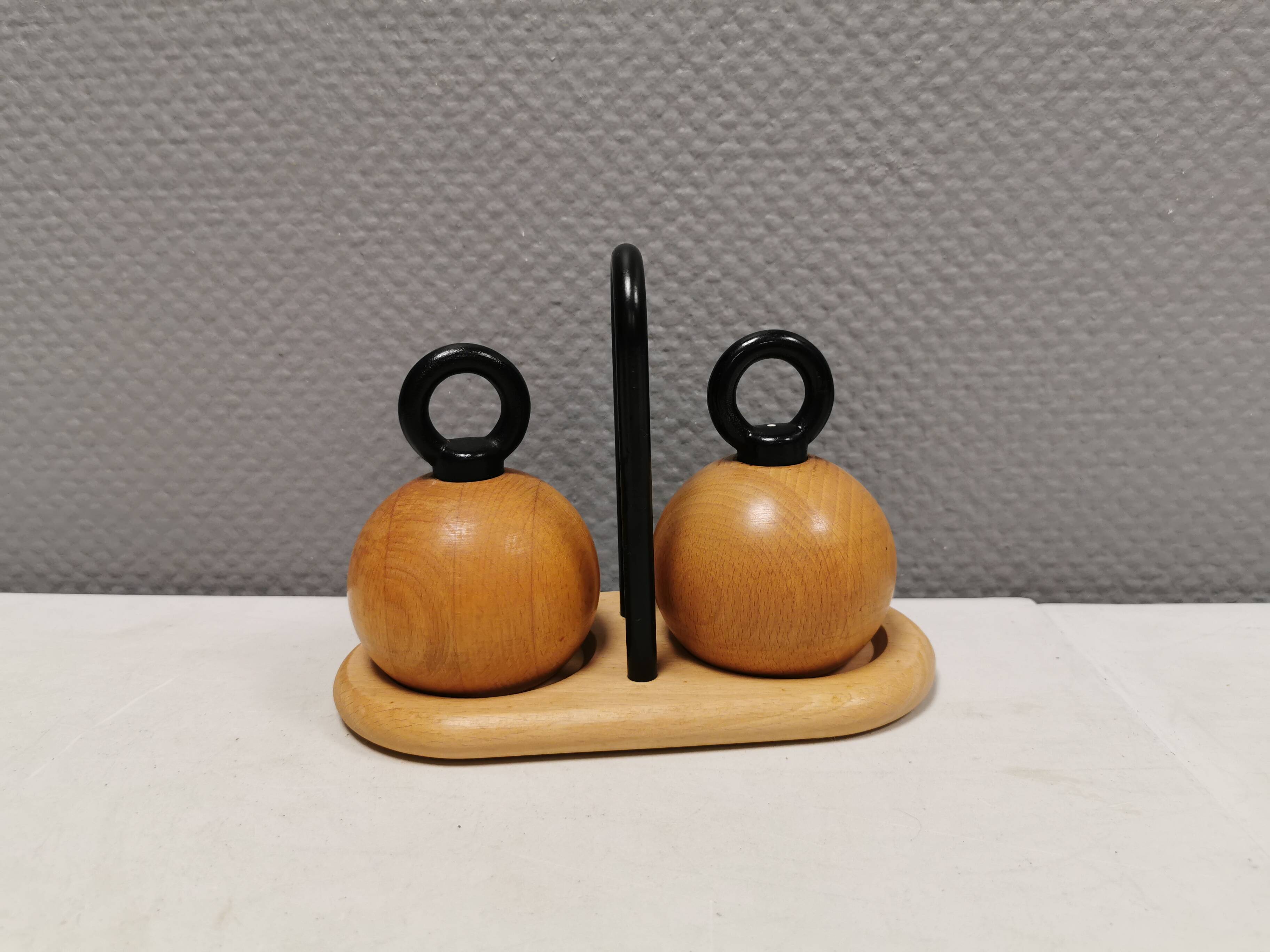Pepper and salt grinders designed by jörgensen and nissen for bodum Denmark