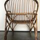 Rattan armchair vintage shell adult 1960