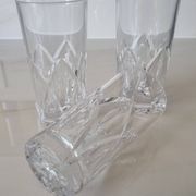 3 high-quality crystal tumblers