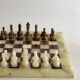 Vintage large marble and onyx chessboard game.