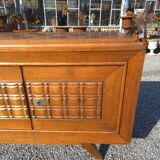 Enfilade with 3 Art Deco doors from the 1950s in oak.