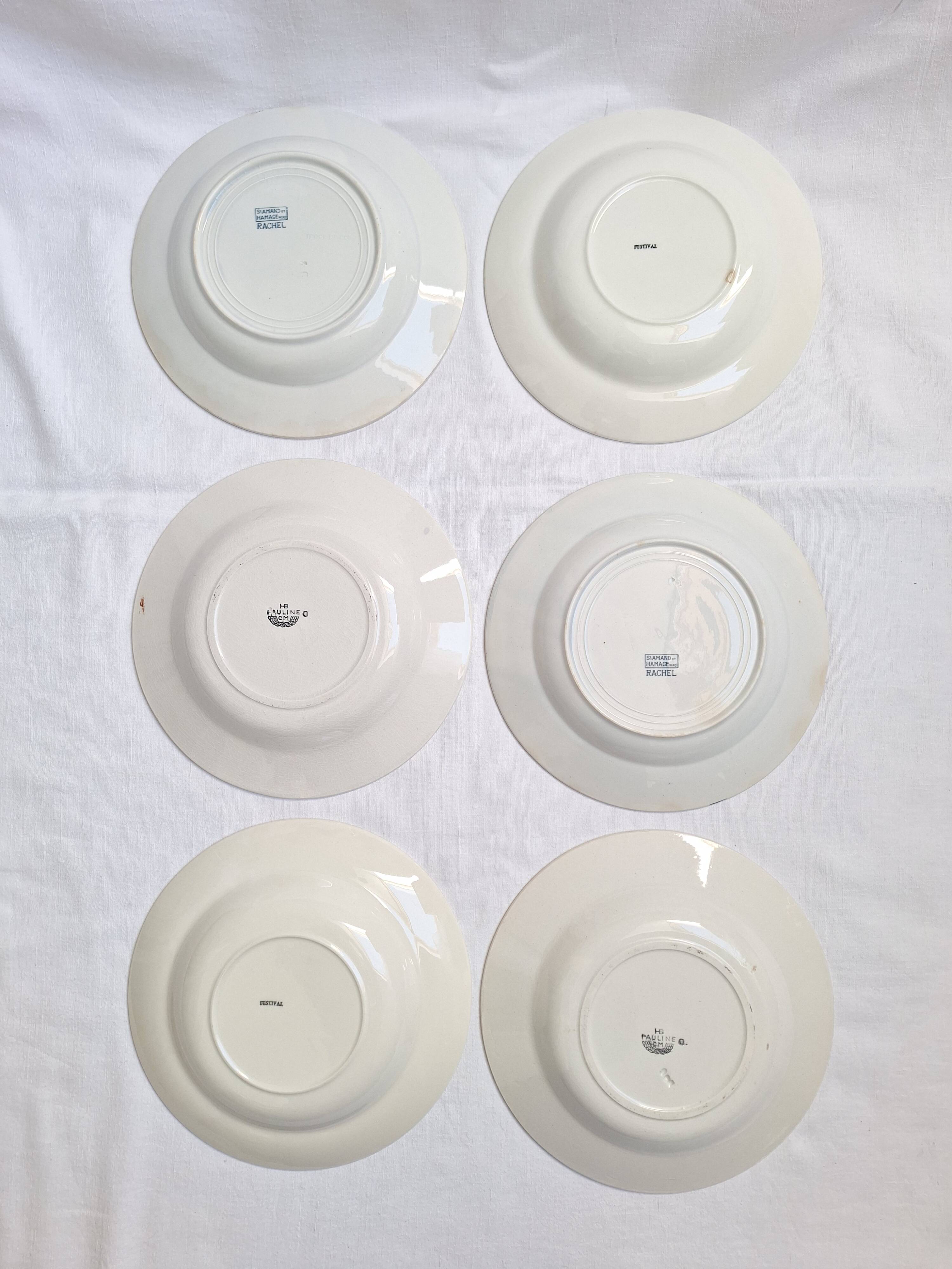 Assiettes creuses HBCM, St Amand