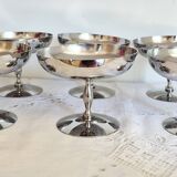 Stainless steel ice cream cups, set of 6, aperitif cups (ref 8)