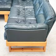 1970's dark green German corner bench