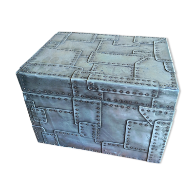 Coffre metal zinc