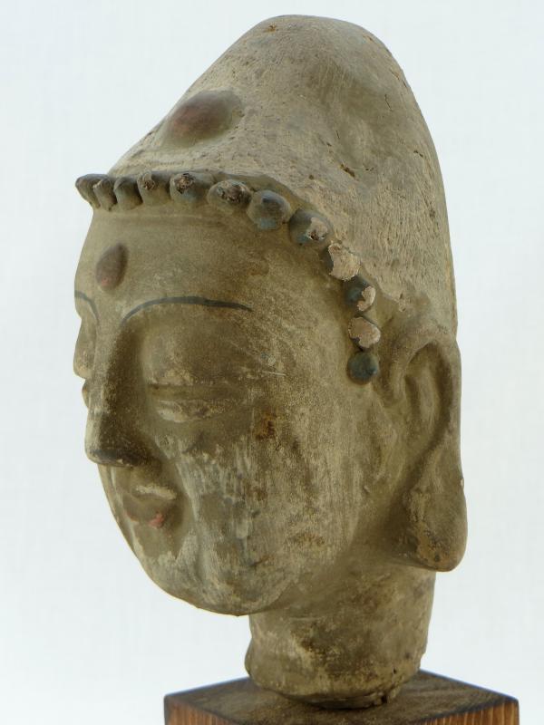 Buddha Head In Cooked Earth, Early 20th Century