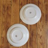 Vintage mismatched yellow and gold soup plates