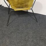 Vintage leather folding balloon chair