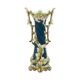Vase Art Nouveau bleu antique style rococo 38 cm