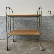 Vintage folding and rolling dessert trolley
