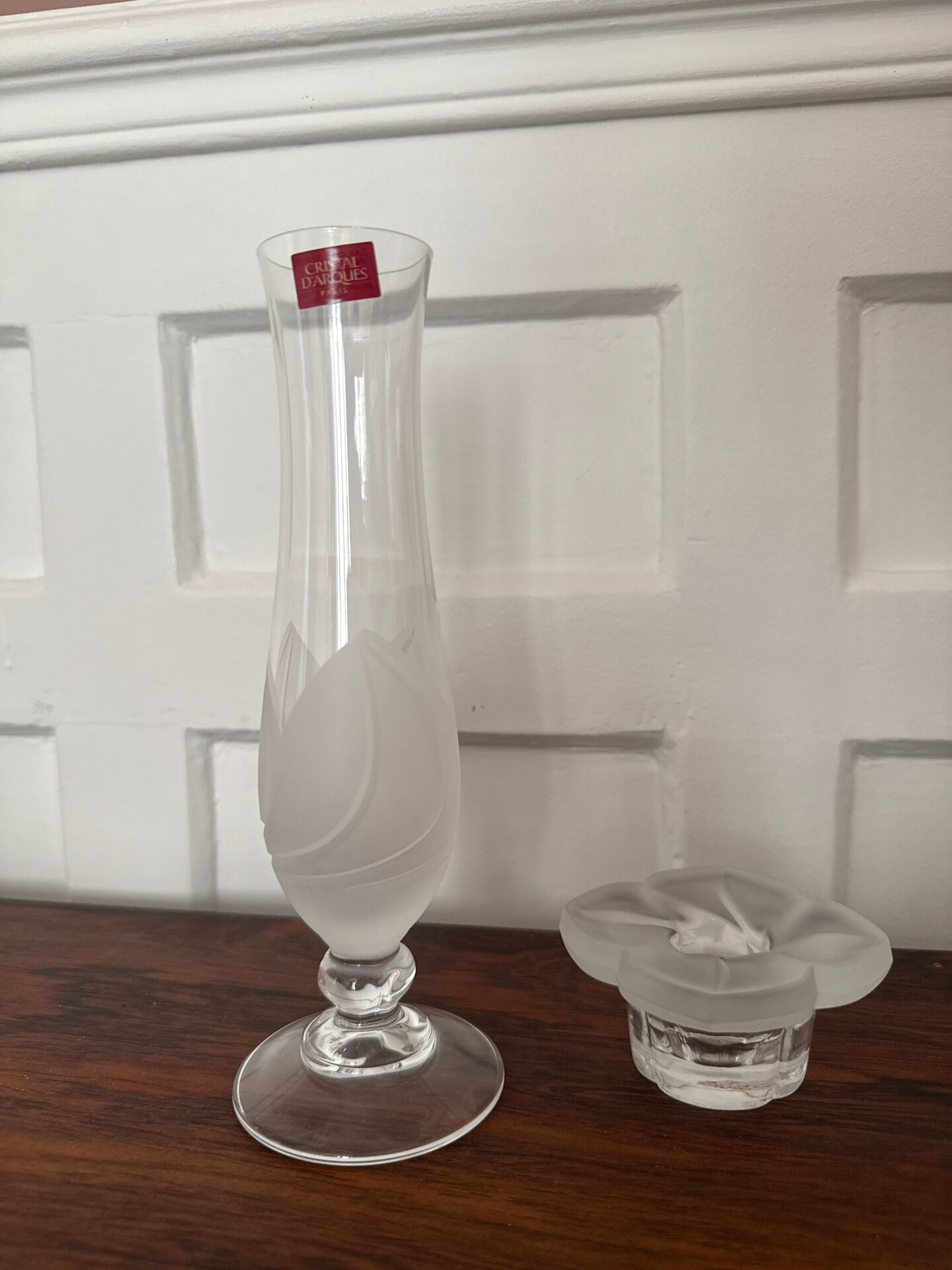 Crystal d'Arques Florence new soliflore and candlestick set