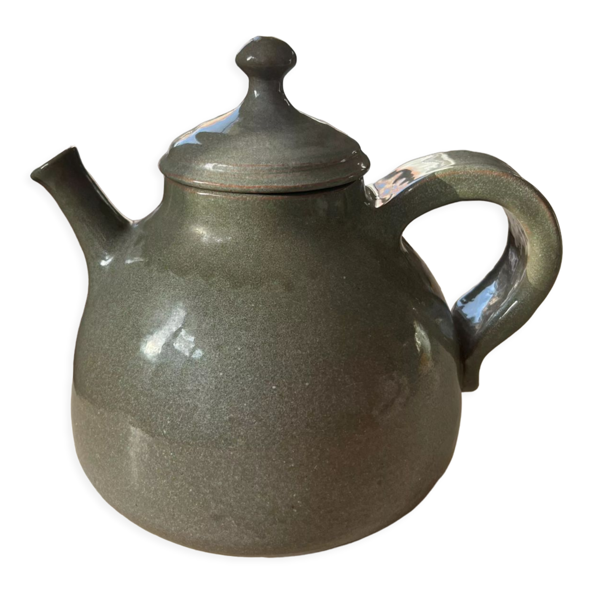 Handmade pottery stoneware teapot
