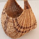 Old banana basket with wicker two colors
