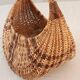 Old banana basket with wicker two colors