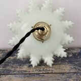 Vintage green opaline pendant light