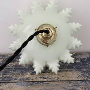 Vintage green opaline pendant light