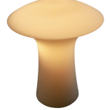 Milk glass mushroom lamp