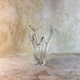 Vase en cristal style Daum forme libre