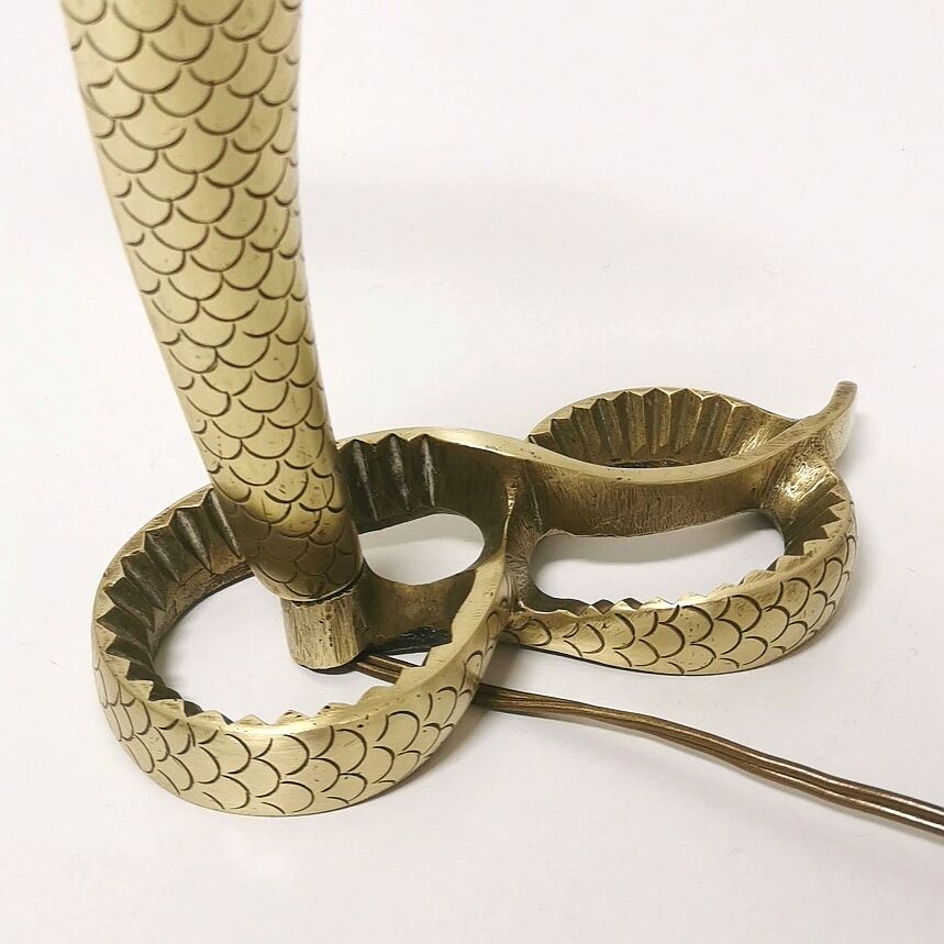 Bronze cobra lamp, 1950