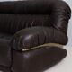Vintage brown three seater leather sofa, 1970-1980s