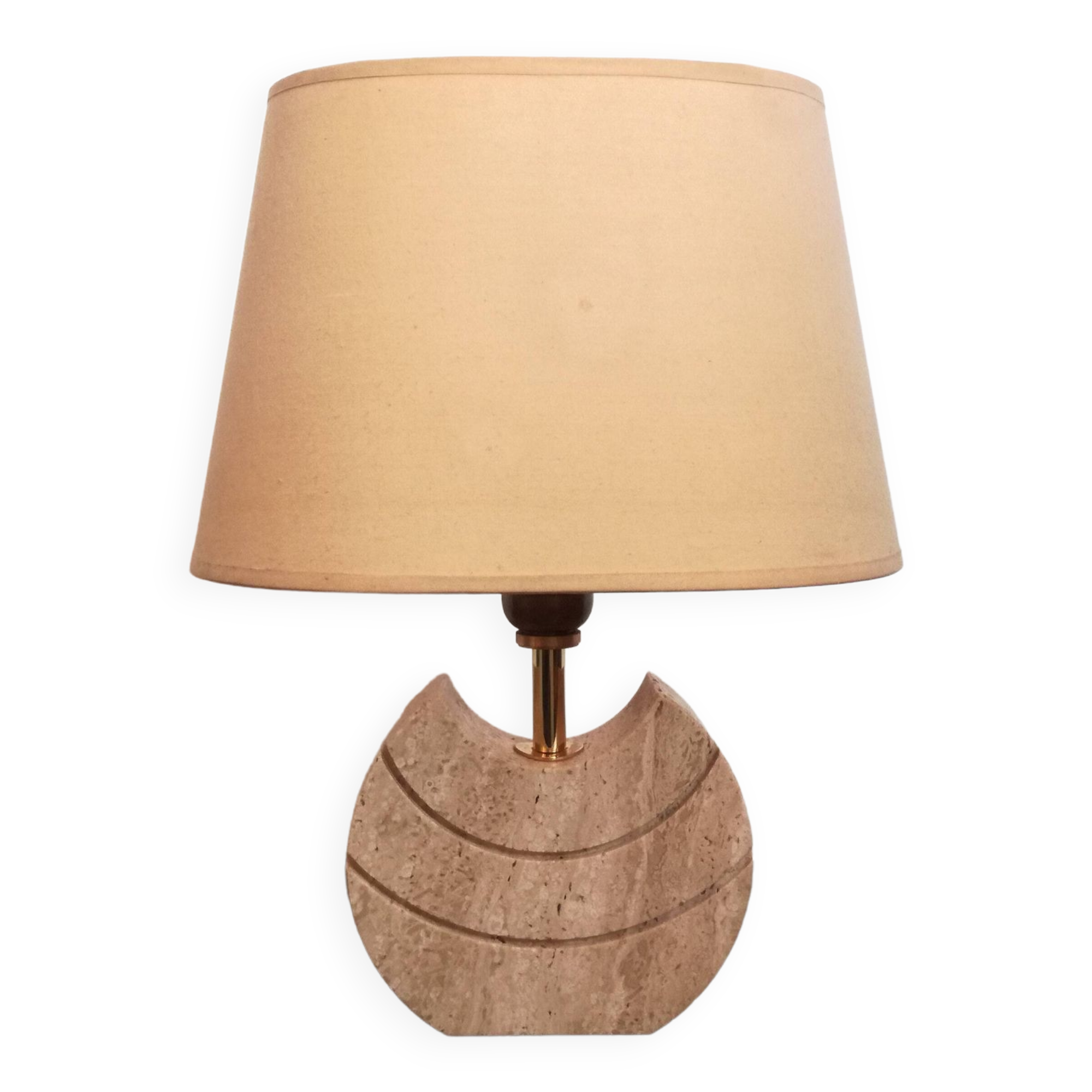 Small travertine lamp 1970