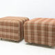 Eastern bloc upholstered pouffe, 1980´s, Czechoslovakia
