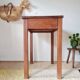 Solid wood table - vintage wooden desk with drawer