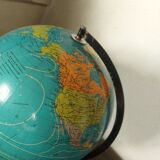 Globe terrestre , Mappemonde vintage tarides , 1977
