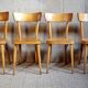 4 60s bistro chairs in bentwood