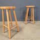 Alpine style chalet stools in wood, set of 11 - 1970s