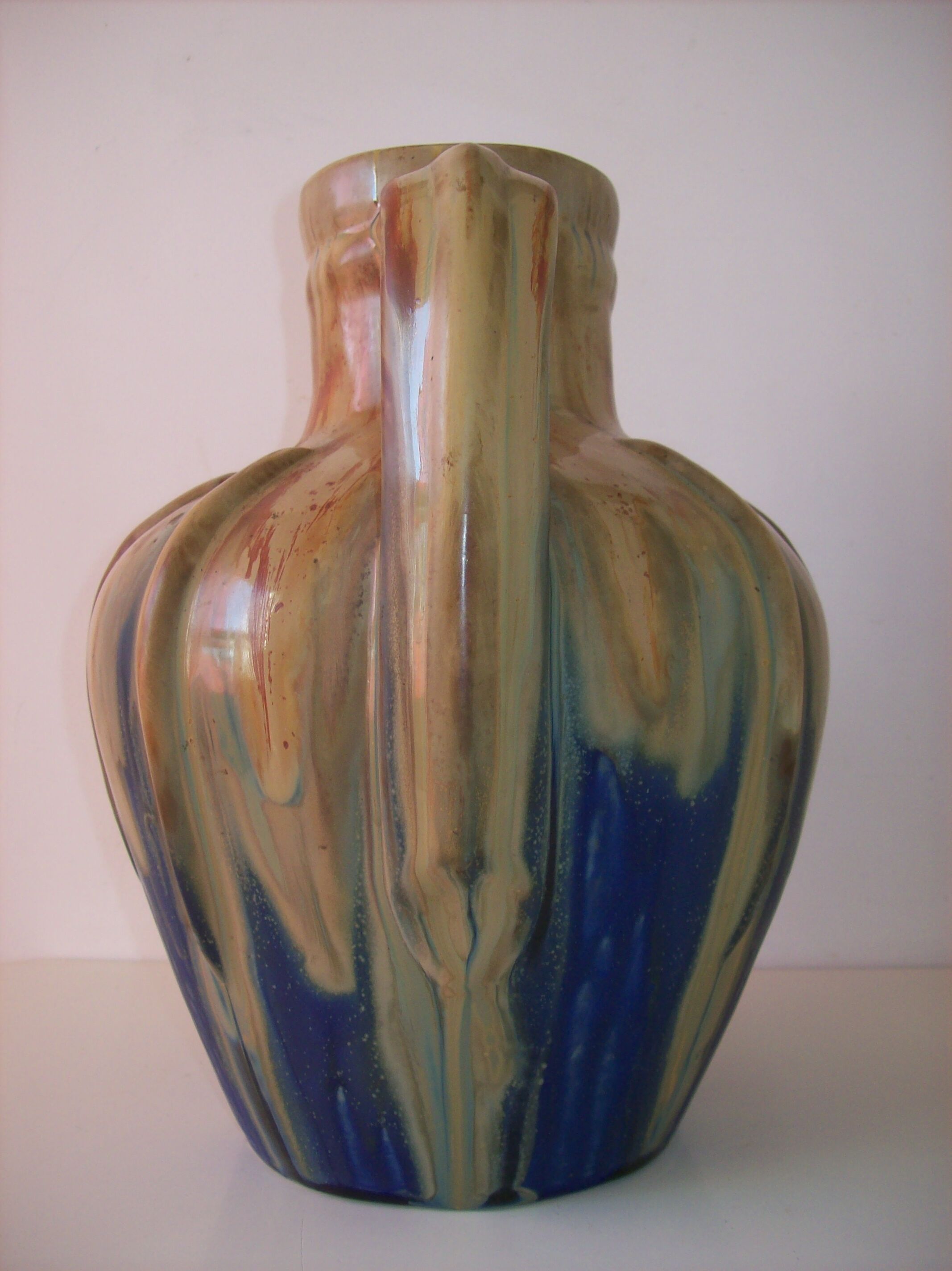 Large Art Deco ceramic pitcher by Méténier
