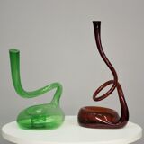 Pair of vintage glass decanters, 1950