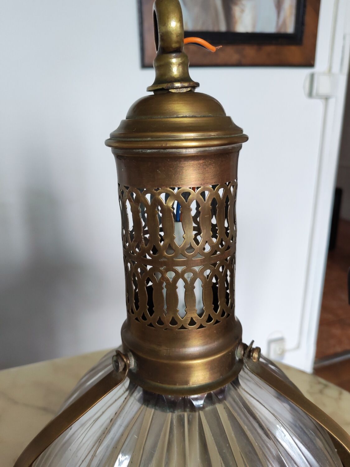 Holophane chandelier suspension