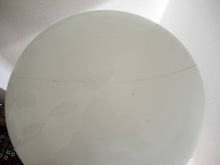 Old Art Deco Table Lamp in Brass & Glass