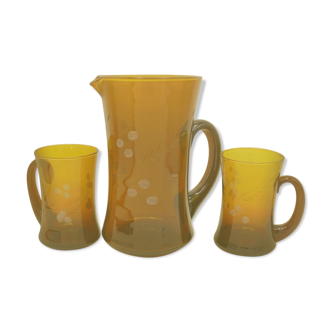 Pitcher and 2 mugs