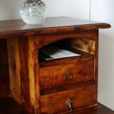 Solid walnut stepped desk