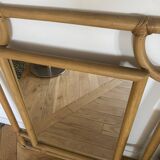 Large rattan mirror